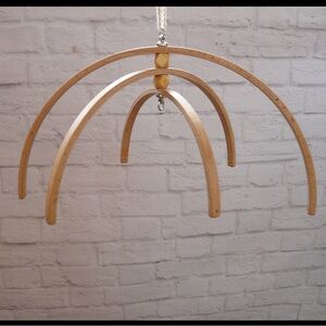 Wooden mobile base for baby’s room or crib